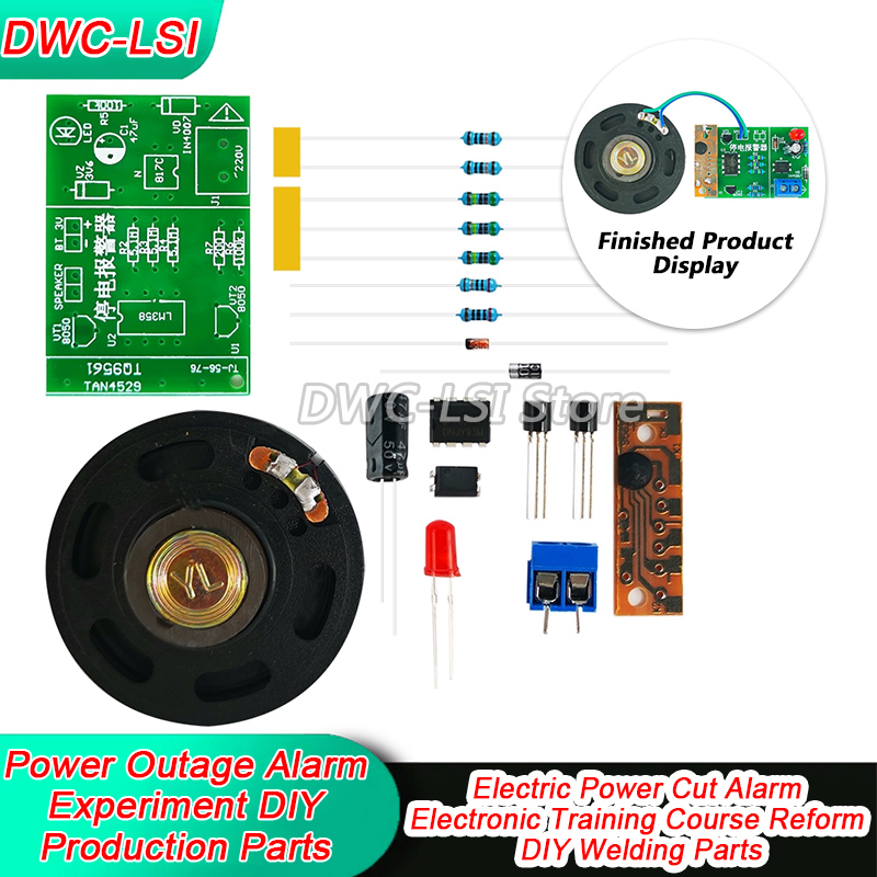 Diy Electronics Course - Elektrik Kesintisi Alarmı Deney kiti Elektrik