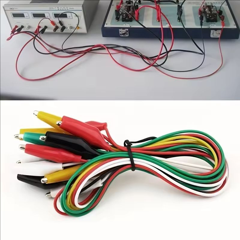 Crocodile Clip Set - 1 takım/10 adet timsah klipsleri elektrik
