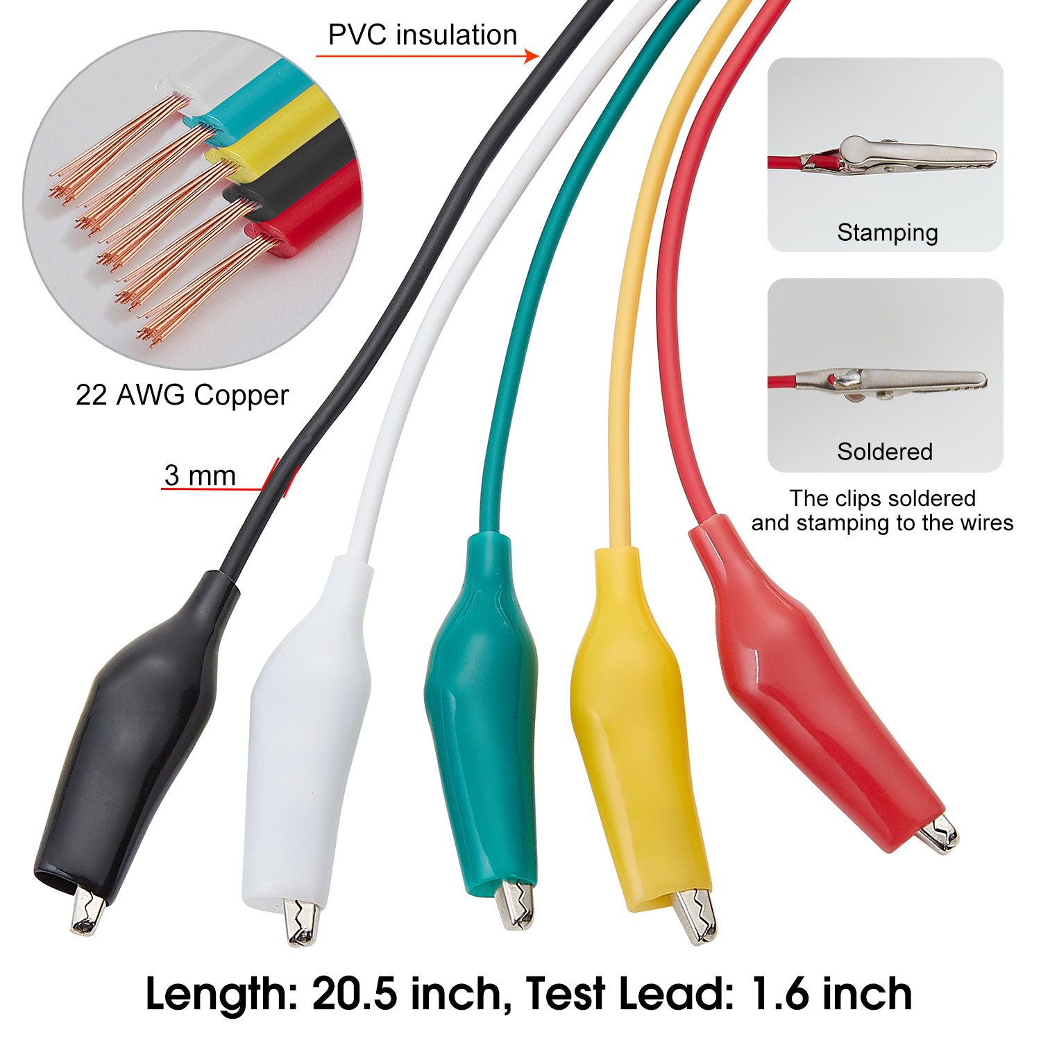 10 adet 30cm 35mm Timsah Klips - Crocodile Clip Set incelemesi ve fiyatı