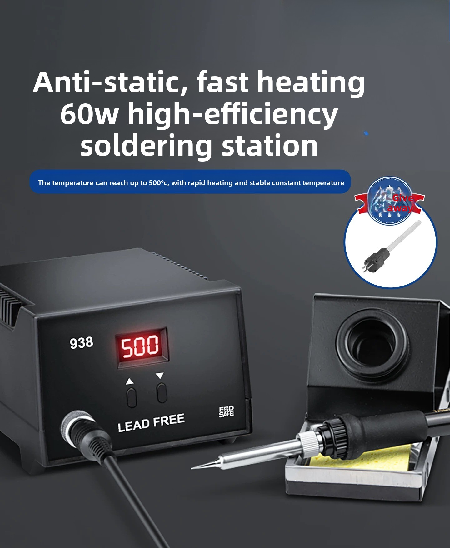 936B 60W Ayarlanabilir Sıcaklı - Diy Electronics Workstation incelemesi ve fiyatı