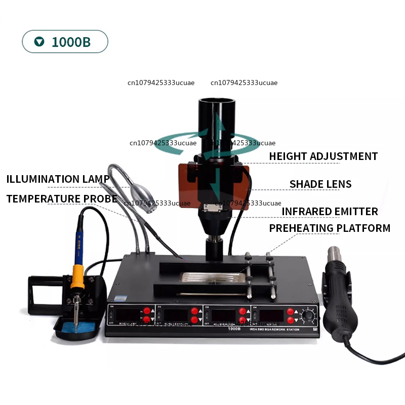 1000B/1000A Kızılötesi Çok Fon - Hot Air Rework Station incelemesi ve fiyatı