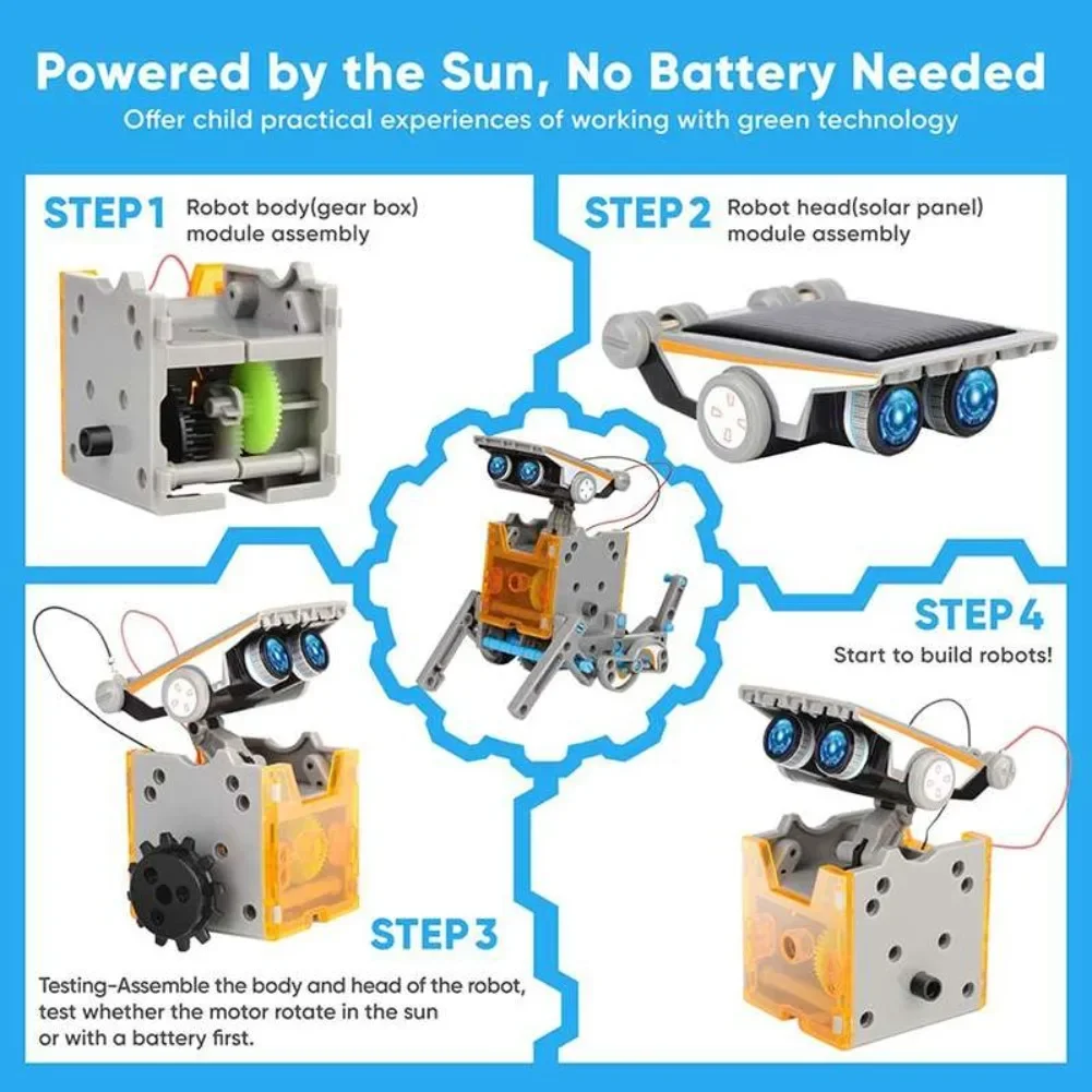 13 in 1 Güneş Enerjili Robot B - Diy Electronics Kids incelemesi ve fiyatı